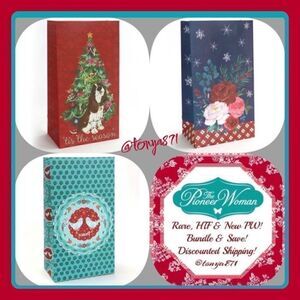 🦋 New Pioneer Woman Paper Party Treat Gift Bags & Closure Tape, 18 Count Each